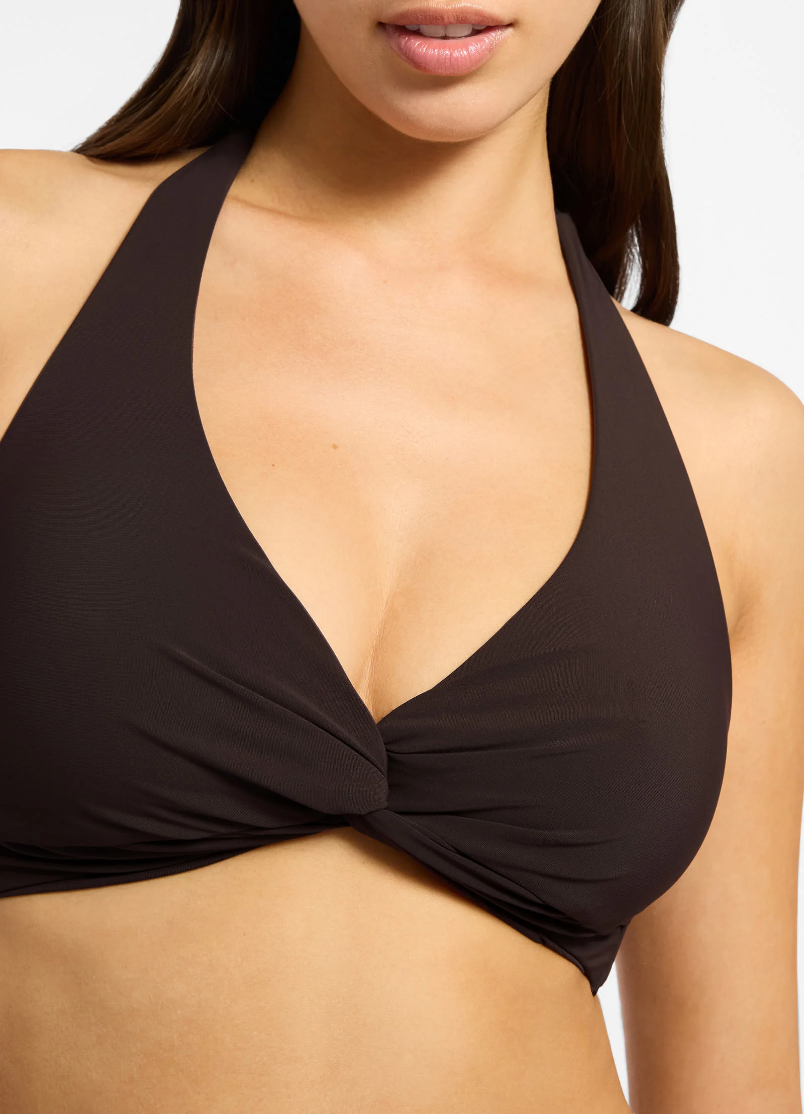 Jetset D-DD Twist Front Bikini Top - Chocolate - Image 5